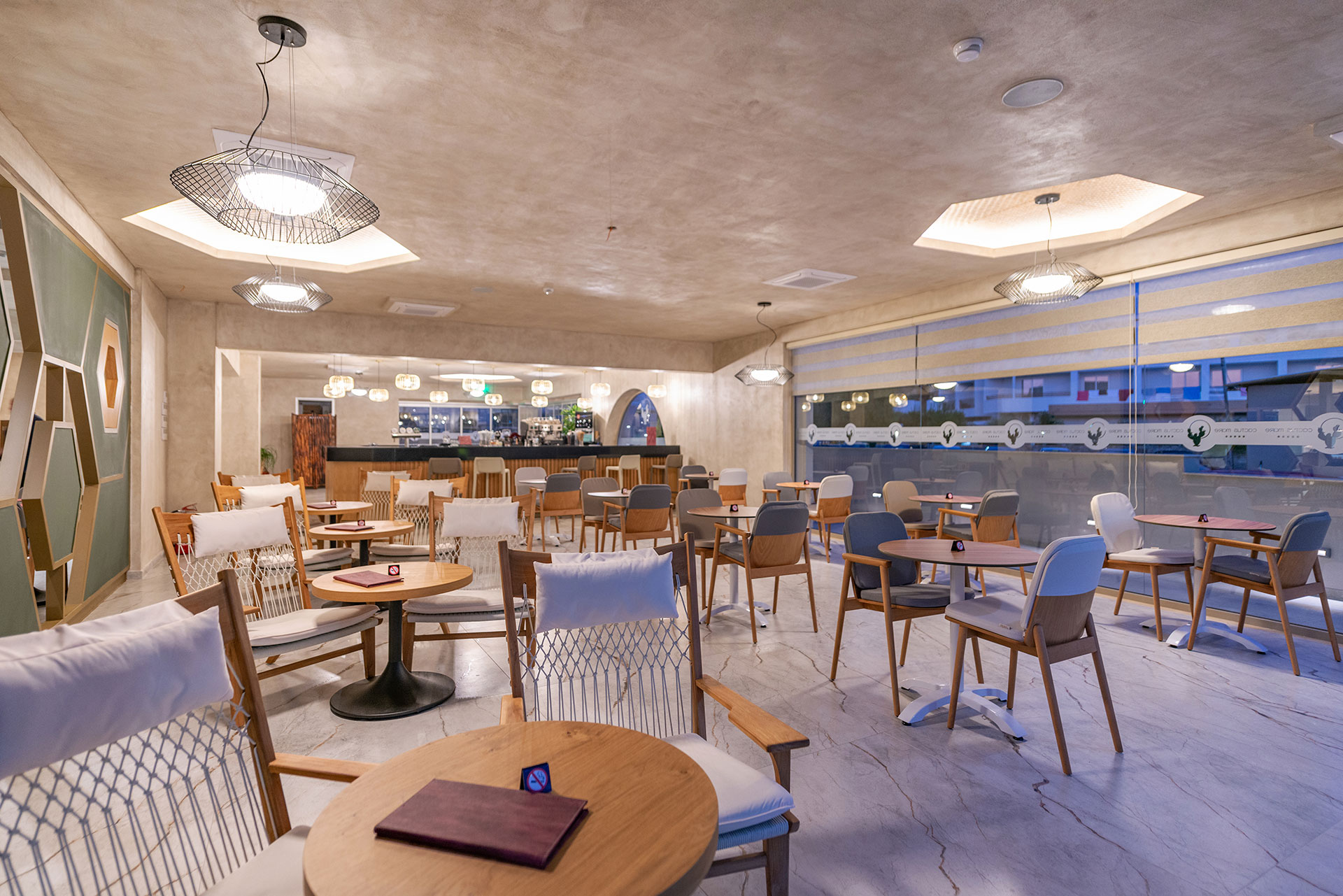 Cafe bar sitting area